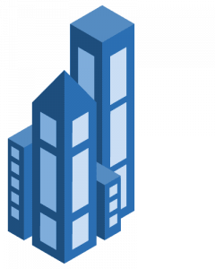 A large corporation building